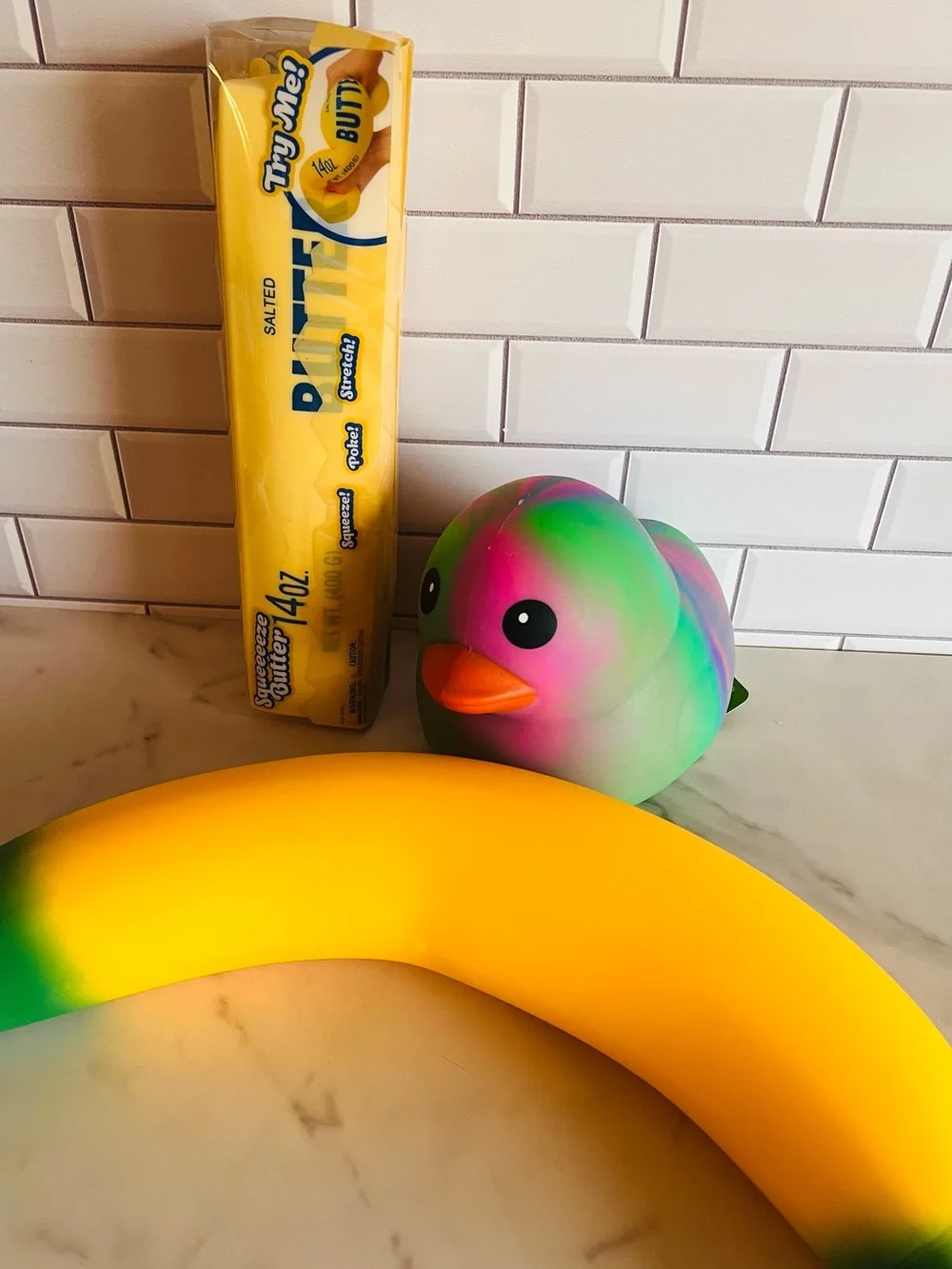 Sunny Days Squishy Squeezy Duck, Butter and Banana Bundle - Picture 2 of 5